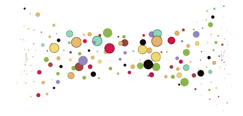Poster -  Colorful confetti on white background