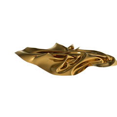 Poster - The luxurious flow of gold fabric A symbol of wealth and opulence