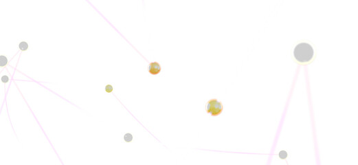 Fototapete - Abstract image depicting network connections and data flow. Ideal for tech or science.