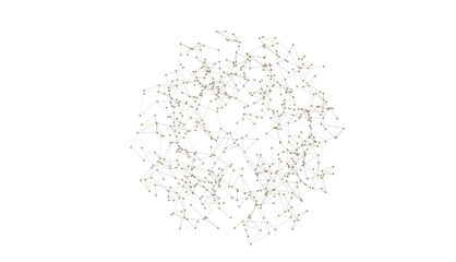 Poster - Connecting lines and dots.Big data visualization