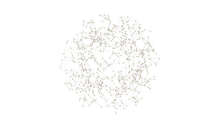 Aufkleber - Connecting lines and dots.Big data visualization
