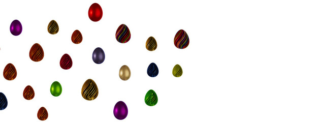 Aufkleber - Perfect colorful handmade easter eggs