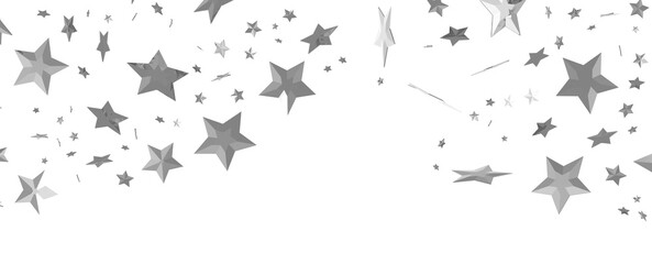 Aufkleber - Seamless pattern with small silver stars on white background.