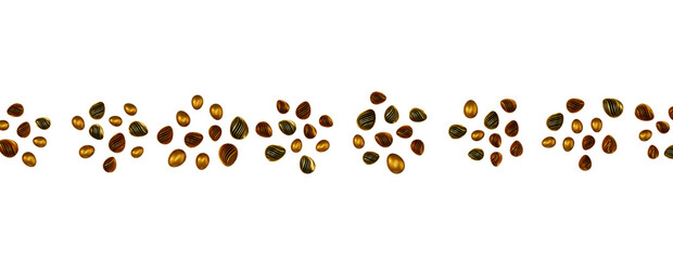 Aufkleber - 3d rendering of Easter elegant eggs with gold paint