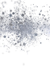 Aufkleber - Glowing grey particles floating on white background.  Perfect for design or texture.