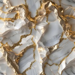 Poster - Highly detailed, refined, and luxurious elegant marble texture with intricate golden highlights that shimmer subtly, showcasing a sophisticated contrast