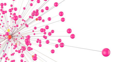 Poster - network holding in hand 3d connection data