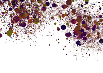 Aufkleber - Sunburst and colorful confetti background frame illustration
