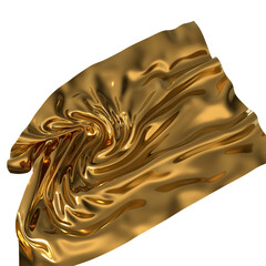 Aufkleber - Golden waves of luxury gold texture abstract