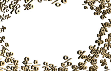 Poster - sale digital percent in transparent