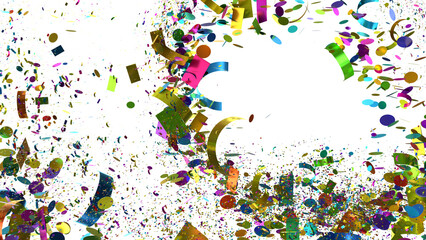 Aufkleber - Vibrant confetti burst, perfect for celebration backgrounds.  Ideal for party, festival, or holiday designs.