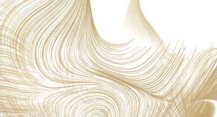 Poster - Elegant gold lines flowing abstract background. Perfect for luxury, beauty, or technology designs.