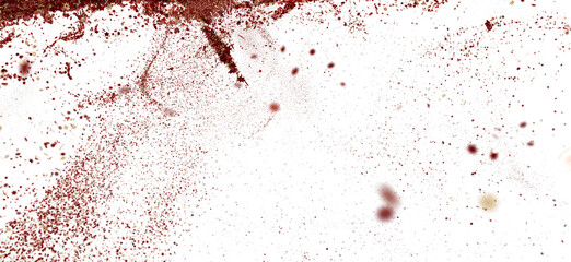 Aufkleber - High-resolution stock photo of red particles exploding on white background. Perfect for design projects.