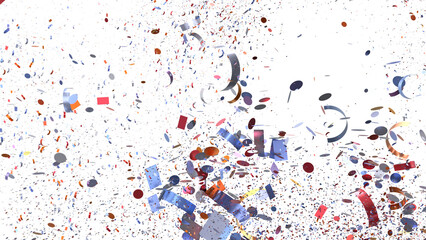 Aufkleber - High-resolution image of colorful confetti exploding, perfect for celebratory designs and backgrounds.