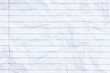 © Karen Roach - Crumbled lined loose leaf notebook paper background