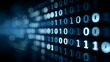 © sornram - Abstract digital background showcasing binary code in blue tones, representing the concept of data, programming, and digital information.