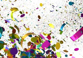Poster - Vibrant confetti explosion, perfect for festive backgrounds, party invitations, or celebratory designs.