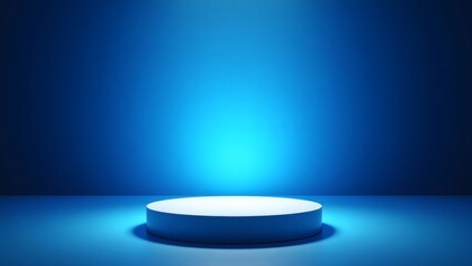 Poster - A vibrant, illuminated, and inviting stage, ready for showcasing an object or idea. The lighting creates a captivating glow