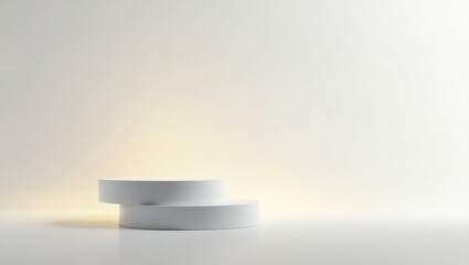 Poster - A Minimalist 3D rendered Podium for Product Display with Elegant Lighting