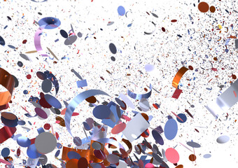 Poster - Abstract festive background with colorful confetti explosion. Ideal for celebration, party, and holiday designs.