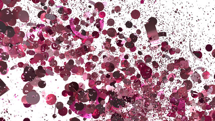 Aufkleber - Pink glitter and confetti explosion. Festive backdrop for party, celebration, or holiday designs.