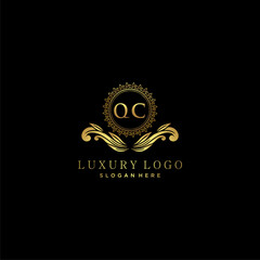Poster - QC letter initial monogram luxury logo