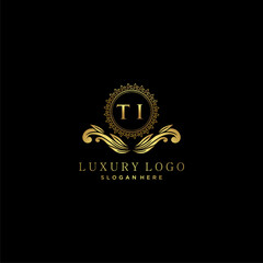 Poster - TI letter initial monogram luxury logo