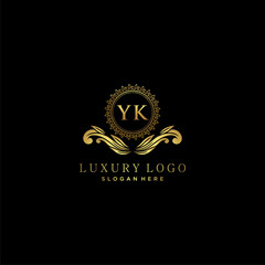 Poster - YK letter initial monogram luxury logo