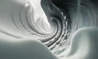 Poster - Abstract Smooth Curve Tunnel Art with Soft Lighting and Elegant Style