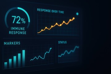 Poster - Immune Response Data Visualization with Graphs and Metrics Displayed on Digital Dashboard