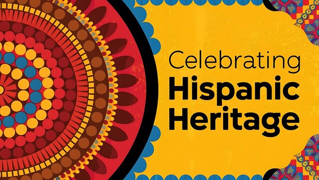 Hispanic Heritage Month Poster Vector Illustration