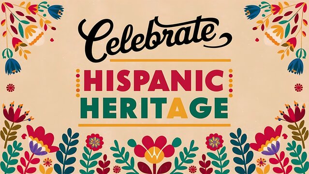 Hispanic Heritage Month Poster Vector Illustration