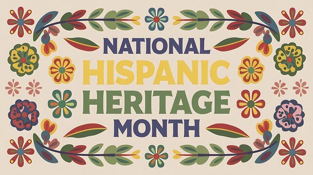 Hispanic Heritage Month Poster Vector Illustration