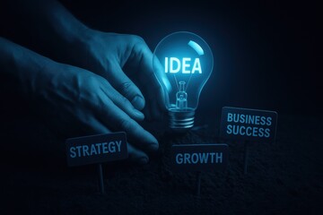 Poster - Nurturing strategic business ideas fosters growth and drives success through careful decision-making and innovative leadership