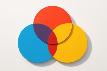 Poster - This business uses overlapping colored circular panels to symbolize strategy decision and innovation driving efficient growth and effective work processes