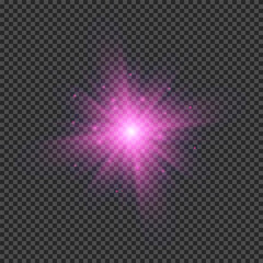 Poster - Light effect of purple lens flares
