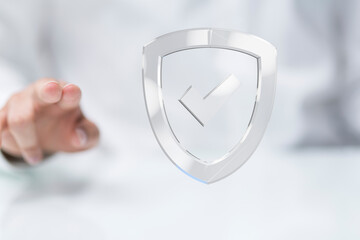 Aufkleber - High-level data security.  Advanced protection for your sensitive information. Trust and peace of mind.