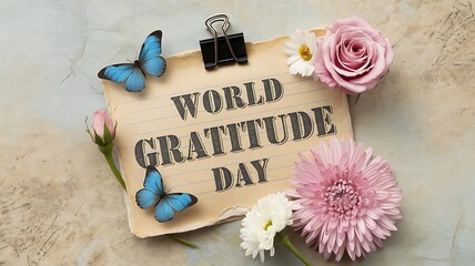  Vector graphic of world gratitude day good for world gratitude day celebration, flat design, flyer design flat illustration