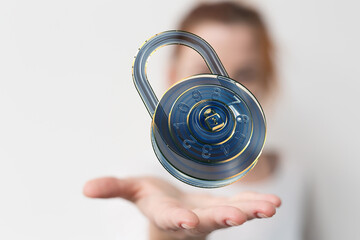 Aufkleber - Secure your data with robust digital security measures.  Protect your information.
