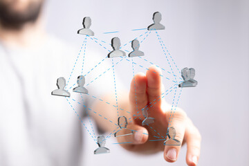 Leinwandbilder - Teamwork, collaboration, networking, connection, global communication, business strategy, digital interaction.
