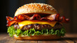 © Arfat - Classic Bacon Cheeseburger with Juicy Patties and Golden Melt