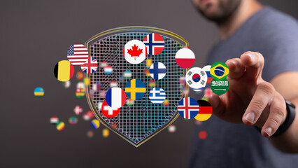 Aufkleber - Secure your data with robust international cybersecurity solutions.  Protect your business globally.