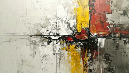 Poster - Abstract Expressionist Painting with Textured Brushstrokes, Bold Colors, and a Dynamic Composition, Showcasing Artistic Style and Visual Interest