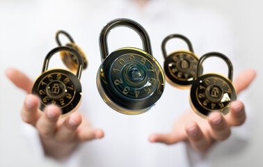 Aufkleber - Protecting your information is crucial.  Explore digital security and combination locks for enhanced safety.