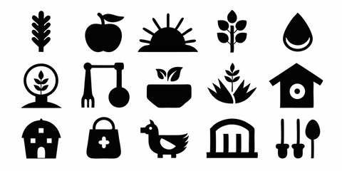 Aufkleber - Professional agriculture logo design template with white background