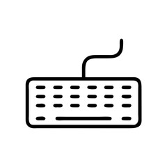Fototapete - Wired Keyboard Icon Outline Vector Illustration