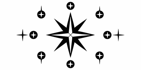 Poster - Global compass logo design template a professional icon set for worldwide branding and navigation