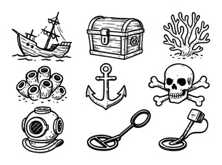 nautical icon sketches