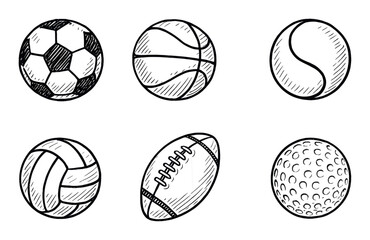 hand-drawn sports icons