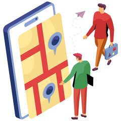 Wall Mural - premium design illustration of mobile map